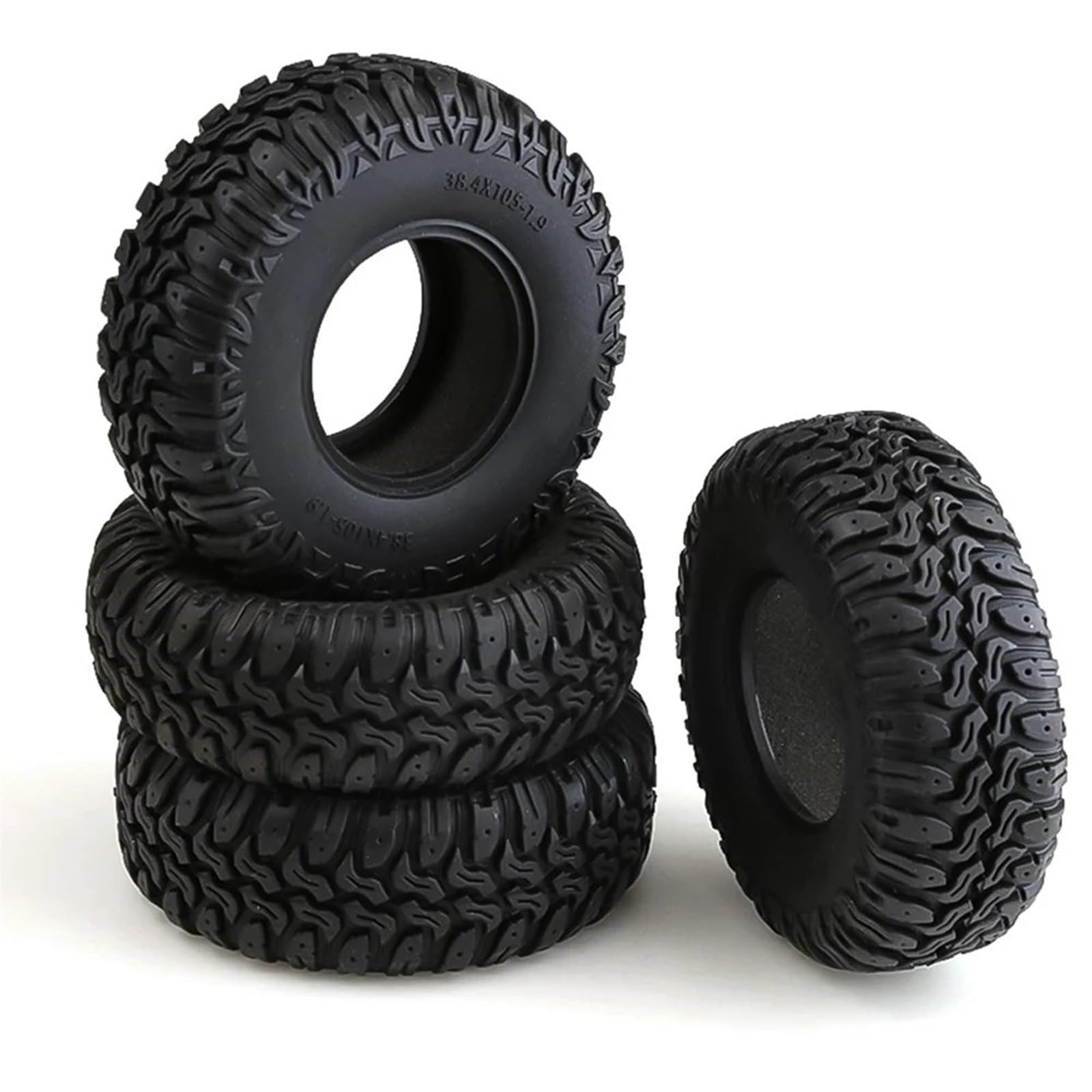 RC NeumáTicos Compatible con TRX4 D90 para Axial SCX10 II III para Redcat 4 Uds 105MM 1,9 Goma Neumáticos De Rueda para 1/10 Coche Trepador De Control Remoto