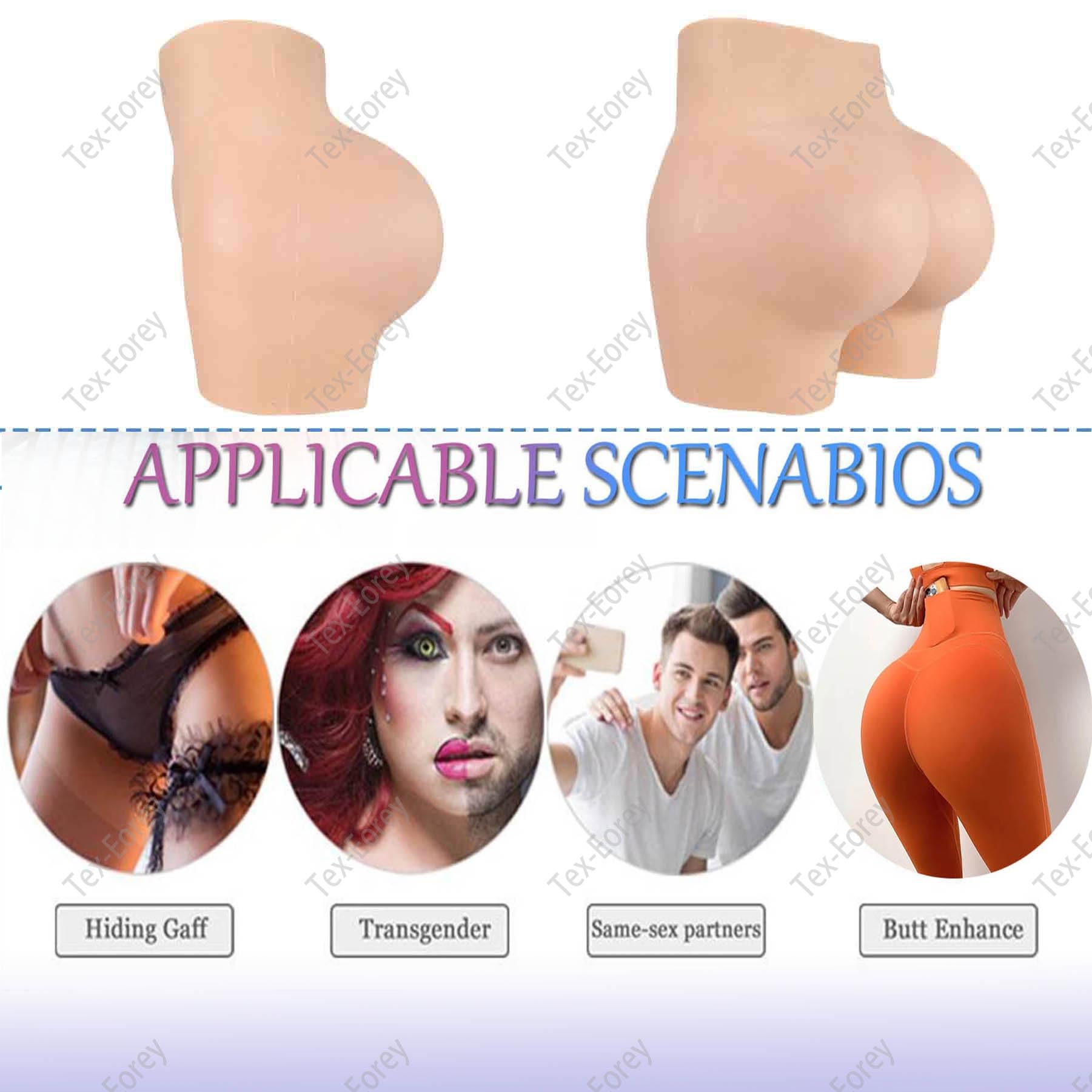 Silikonowe Realistyczne Majtki Z Pośladkami Spodnie Fake Ass Big Hip Enhancer Ukrywanie Bokserek Gaff Do Cosplayu Crossdressera