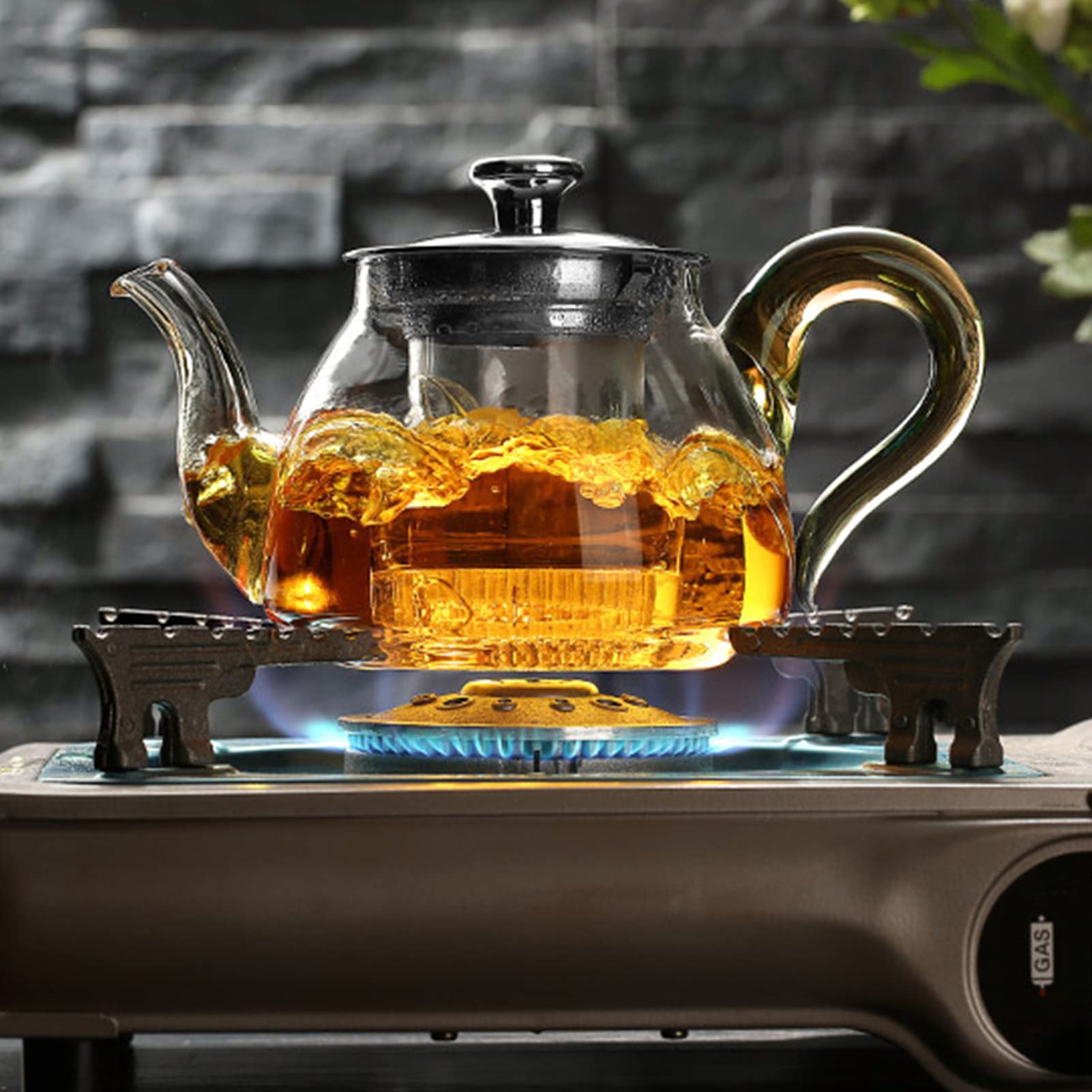 Théière En Verre Borosilicate 600 Ml Avec Infuseur Inox Amovible - Passe Au Feu, Micro-ondes, Lave-vaisselle