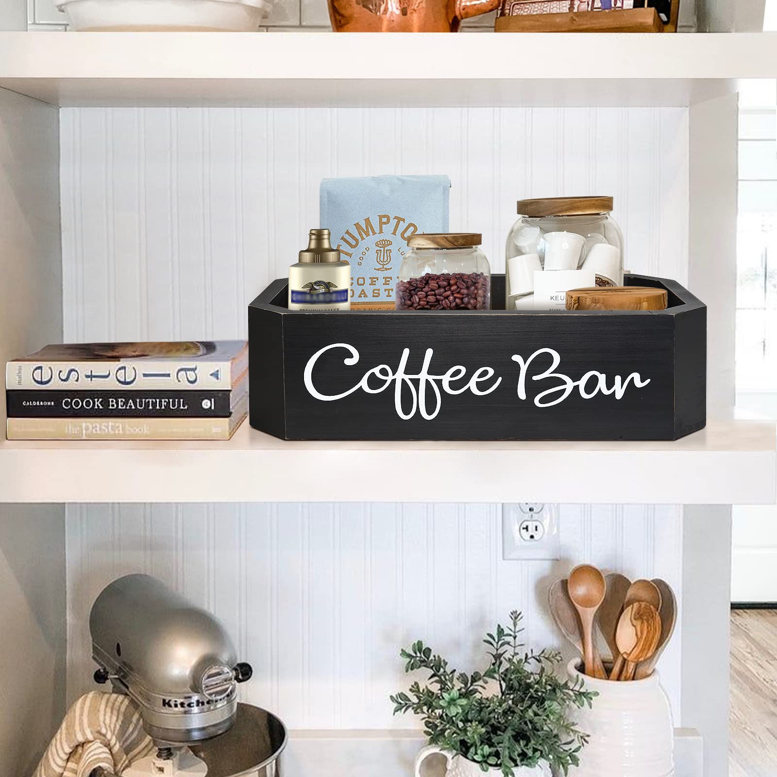 Organiseur De Station De Café Pour Comptoir, Panier De Rangement