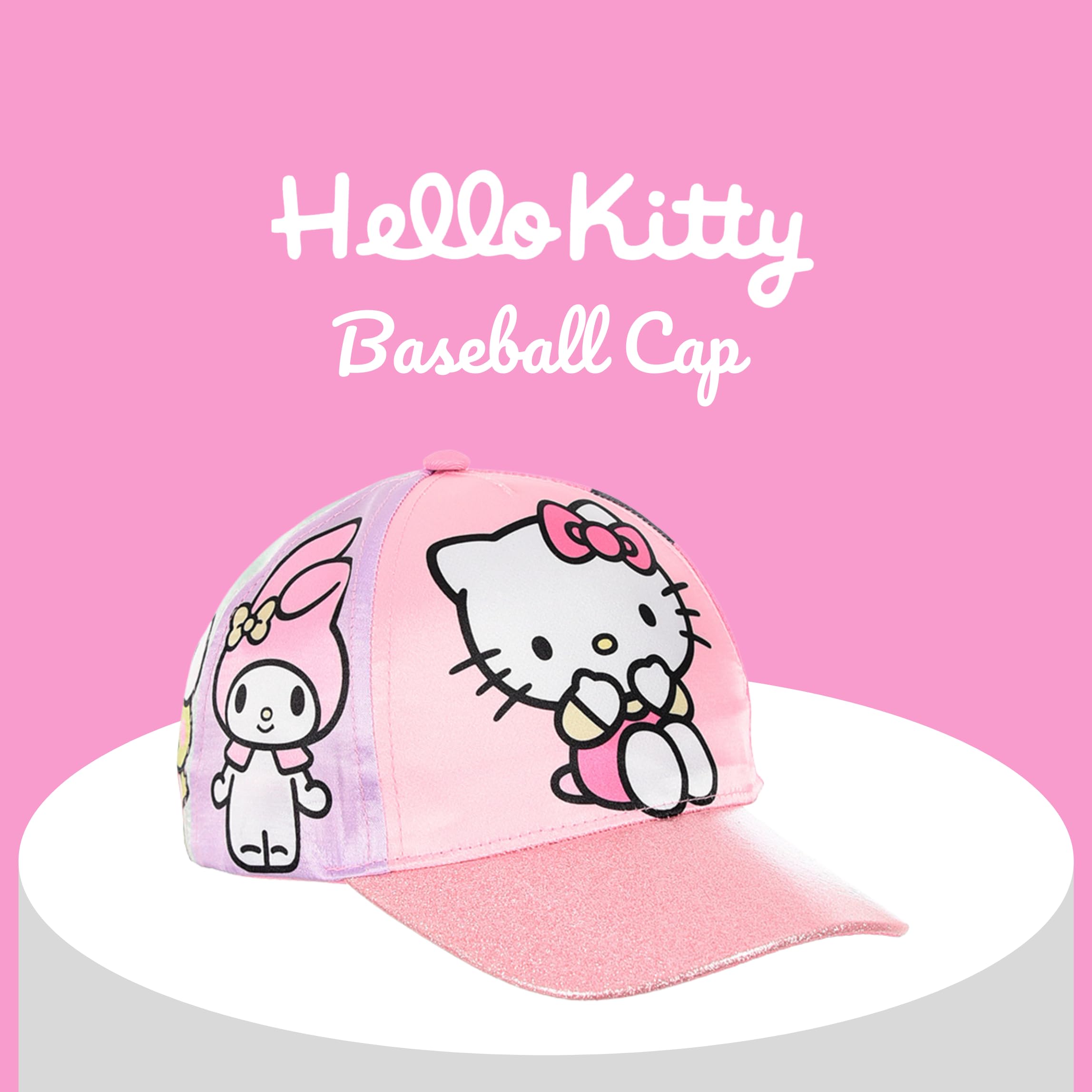 Hello Kitty & Friends Gorro para Niñas, Gorra de Beisbol Keroppi Kuromi My Melody Badtz-Maru, Gorra de Verano Infantil