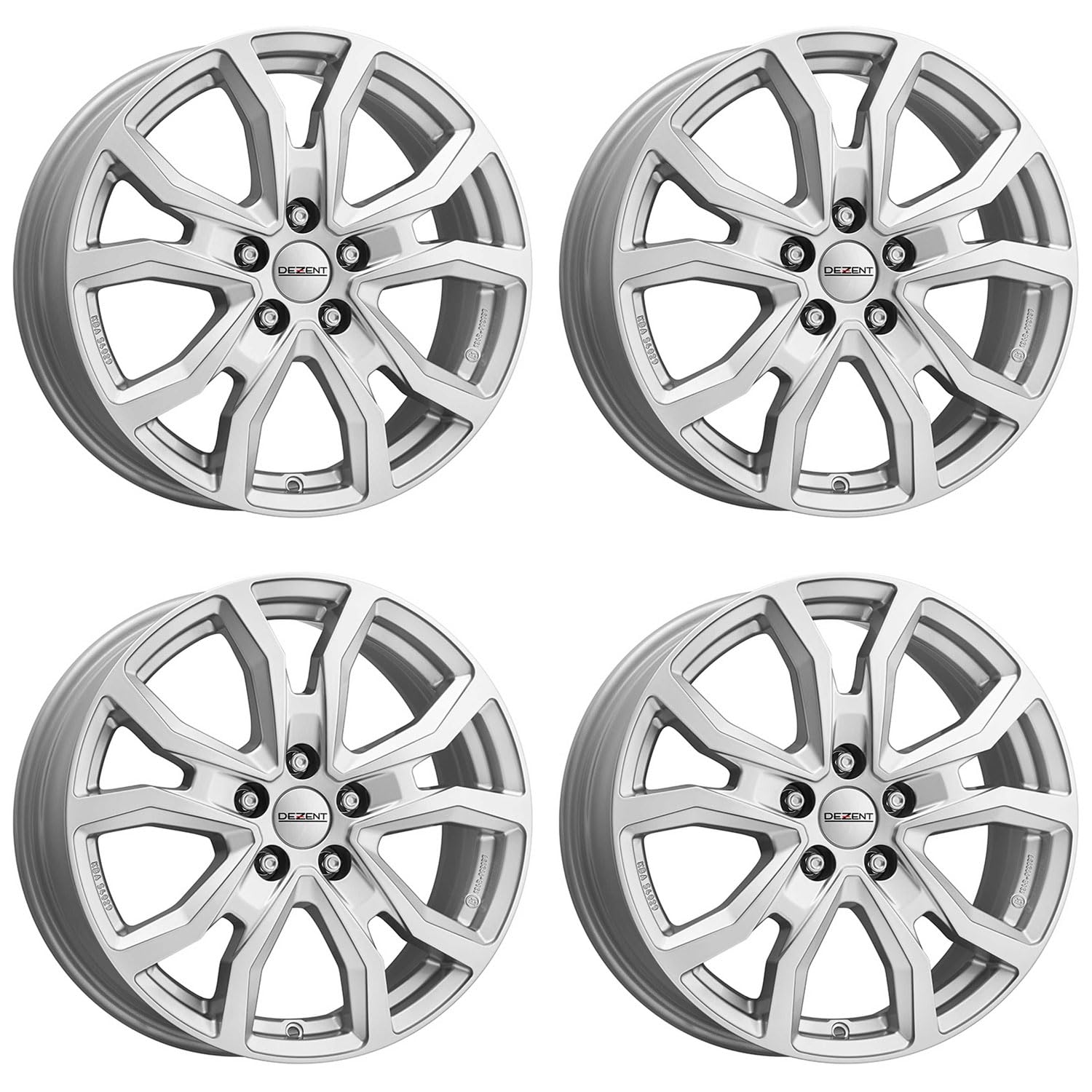 4x Dezent Felgen TV silver 6.5Jx17 ET60 5x120 kompatibel mit Volkswagen T7