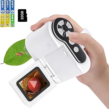WINWEND Microscope for Kids - 1000X Portable Handheld Kids Mini Microscope | Telescope with Photo and Video Educational Science Toys | Age 3 4 5 6 7 8 9 10 11 12 Years Old Kids Christmas Birthday Gift