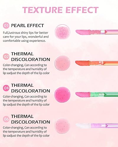 Miniatura 4 de Aloe Vera - Juego de 2 lápices labiales que cambian de color mágico, juego de regalo de lápiz labial que cambia de color, aceite de labios Glow