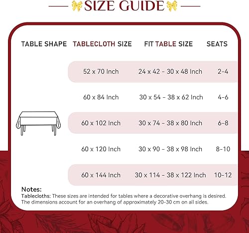 Miniatura 7 de Softalker Mantel rectangular de Navidad  Manteles de mesa de tela de poliéster lavable para comedor, fiestas y decoración de vacaciones, 60 x 84