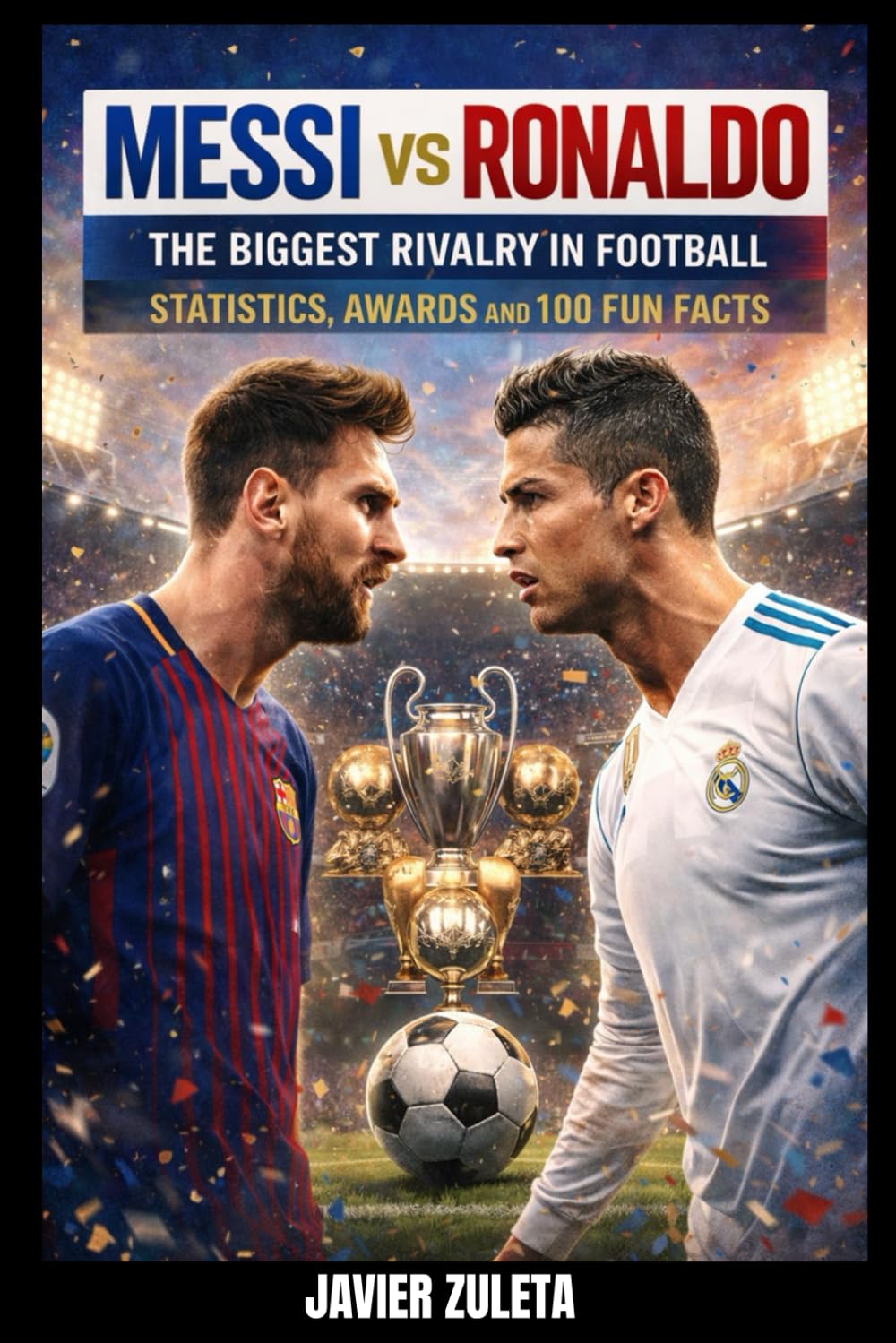 MESSI VS RONALDO: THE BIGGEST RIVALRY IN FOOTBALL; STATISTCS, AWARDS AND 100 FUN FACTS (FOOTBALL LEGENDS)