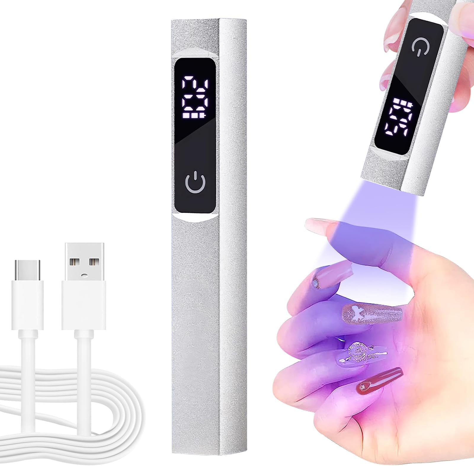 Mini UV Light for Gel Nails, Handheld Portable Small UV LED