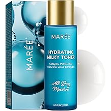 MAREE Hydrating Milky Toner for Face - Rice Toner with Niacinamide &amp; Collagen - Skin Barrier Repair Hydrating Toners for Face - Milk Toners Essence - PDRN, Hyaluronic Acid, Ceramides - Tonico Facial