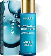 MAREE Hydrating Milky Toner for Face - Rice Toner with Niacinamide & Collagen - Skin Barrier Repair Hydrating Toners for Face - Milk Toners Essence - PDRN, Hyaluronic Acid, Ceramides - Tonico Facial