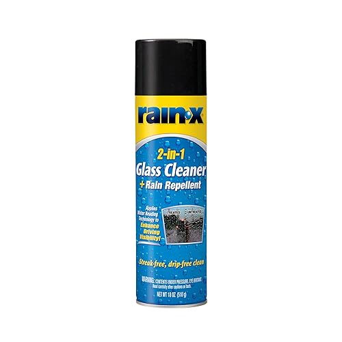 Rain-X 5080233 2-In-1 Glass Cleaner Plus Rain Repellent, 18 Ounce