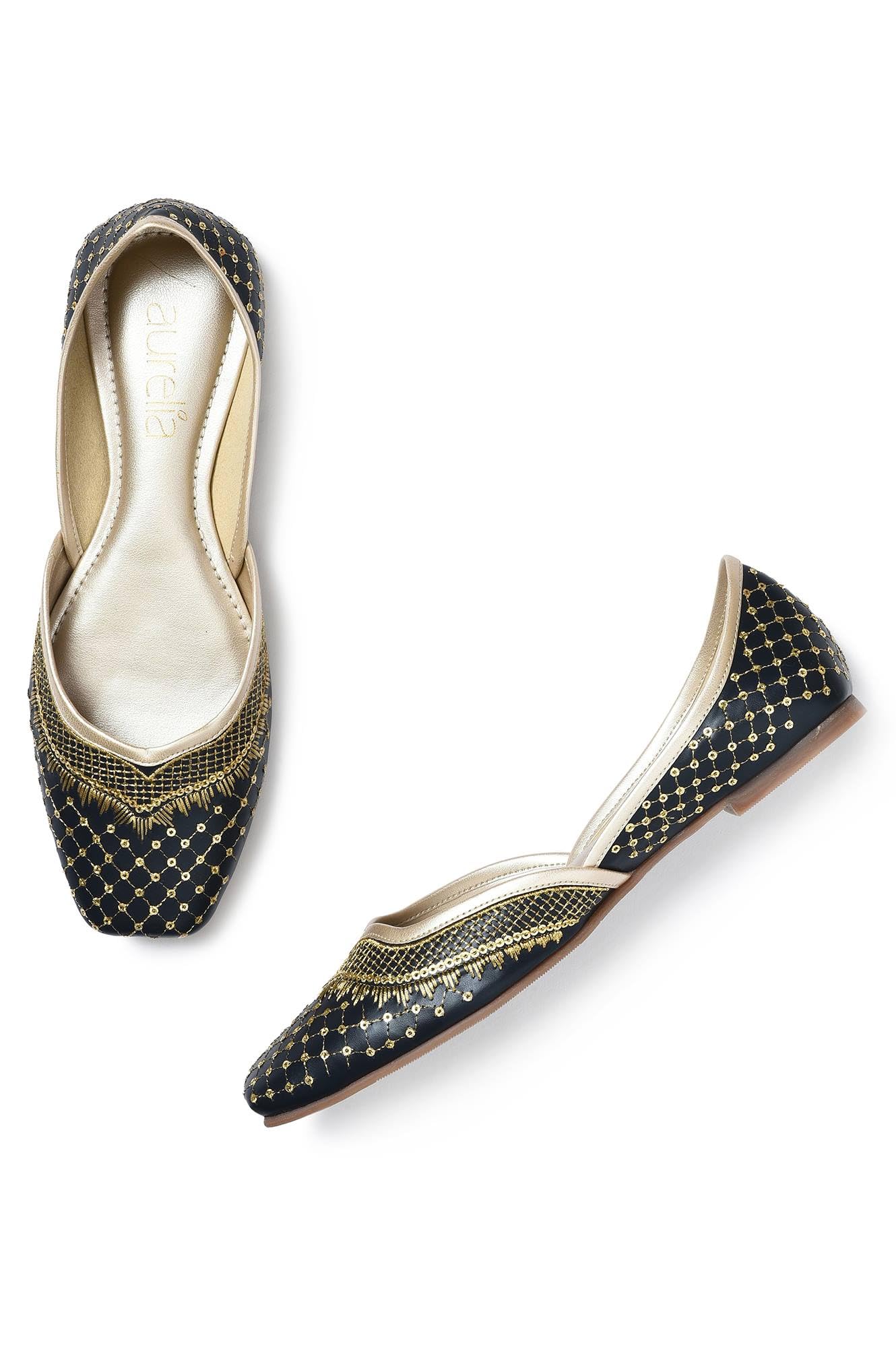Womens Embroidered Square Flat-image-5