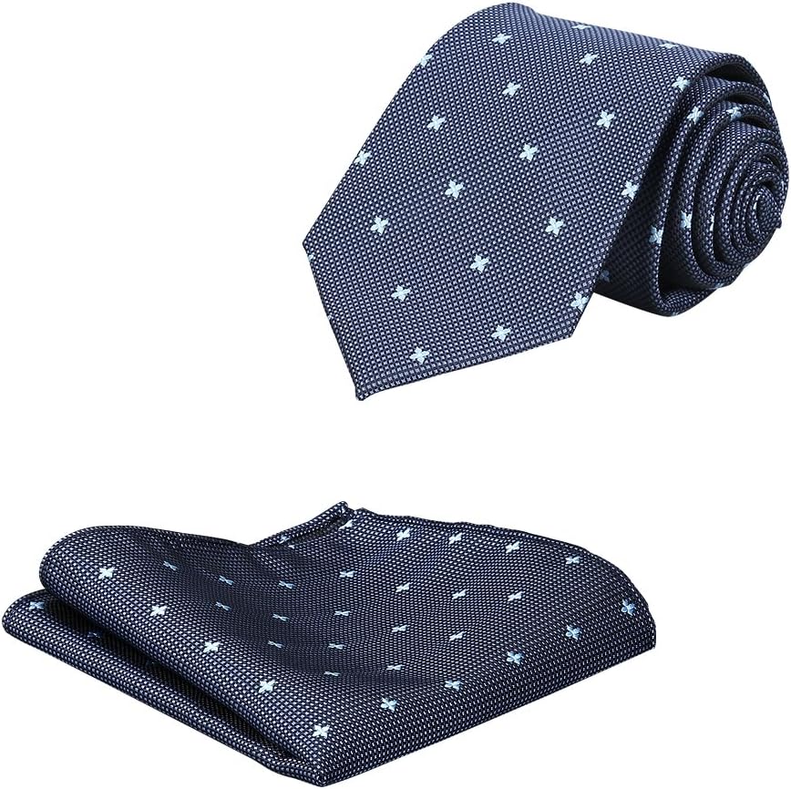 Paisley Tie Handkerchief Woven Classic Men's Necktie & Pocket Square Set (J)