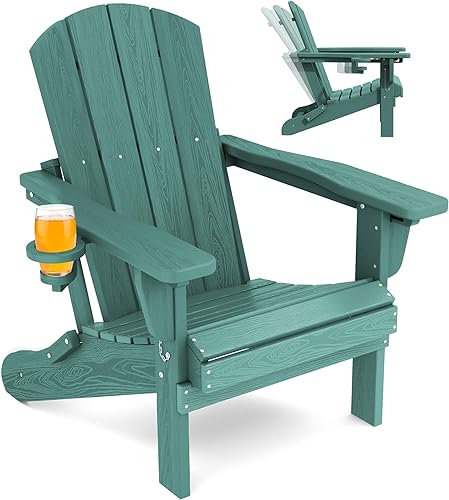 Vista 28 de SERWALL Silla Adirondack plegable ajustable verde