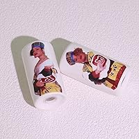 Vista 6 de Juego de saleros y pimenteros de cerámica, bonito salero y pimentero para decoración de mesa de cocina, dispensador de sal y pimienta estilo vintage