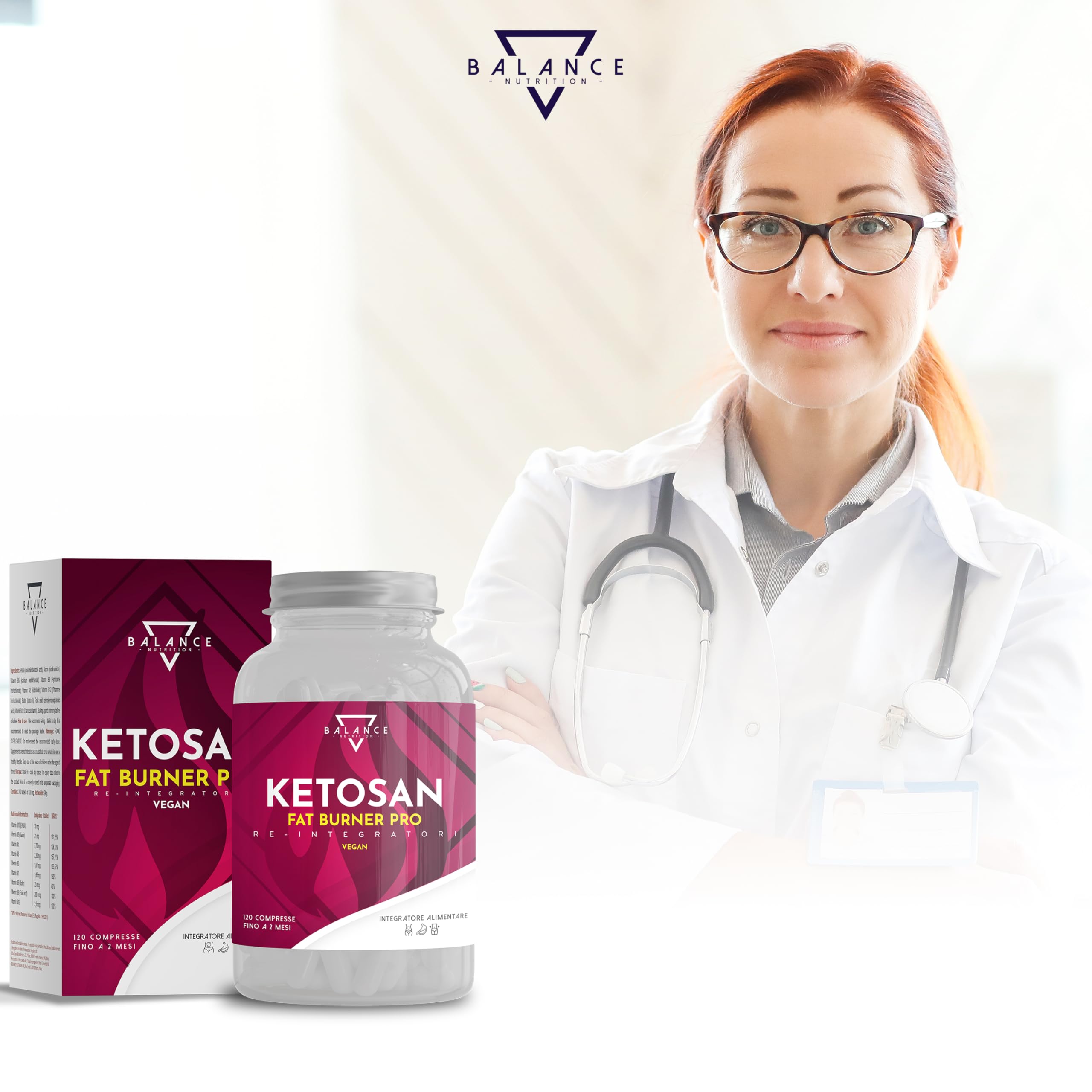 Ketosan® (PROGRAMMA ALIMENTARE INCLUSO) – Integratore Alimentare Multicomponente | 120 Compresse a Base di Estratti Vegetali | Tè Verde, Orthosiphon, Garcinia Cambogia, Piperina | 100% Vegan