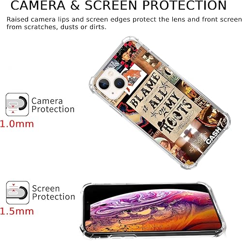 Miniatura 4 de Funda estética vintage retro occidental compatible con iPhone 15, funda de vaquero de música country para iPhone 15 para adolescentes, hombres y