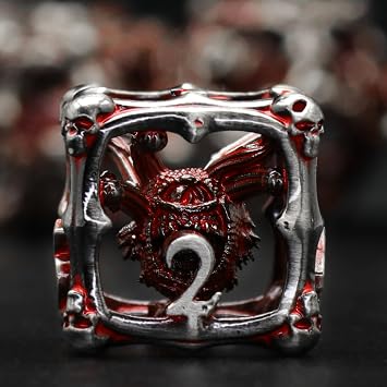 ZHOORQI DND Dice Set Beholder, Dragon Eye Polyhedral DieEye-Blood Red | Metal Dice for Dungeons and Dragons TTRPG, 7PC/Set Cool 3D Eye Monster DM Dice Gifts