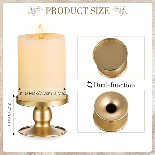 Miniatura 2 de Unity - Portavelas de Unity para bodas, portavelas de metal dorado Unity, juego de 3, portavelas decorativo Unity para ceremonia de boda, centro de