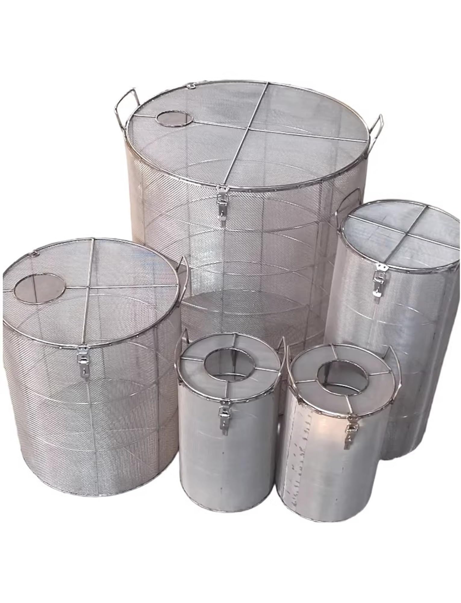 Couvercle d'aquarium rond en acier inoxydable de 1 mm pour pompe à eau anti-obstruction 40 x 90 cm