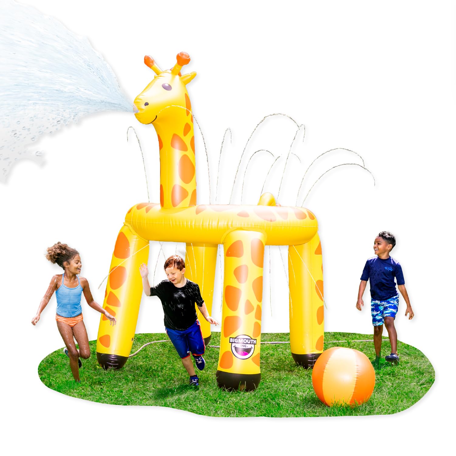 Rapid Inflate Yard Sprinkler GoFloats 7ft Giant Inflatable Giraffe ...