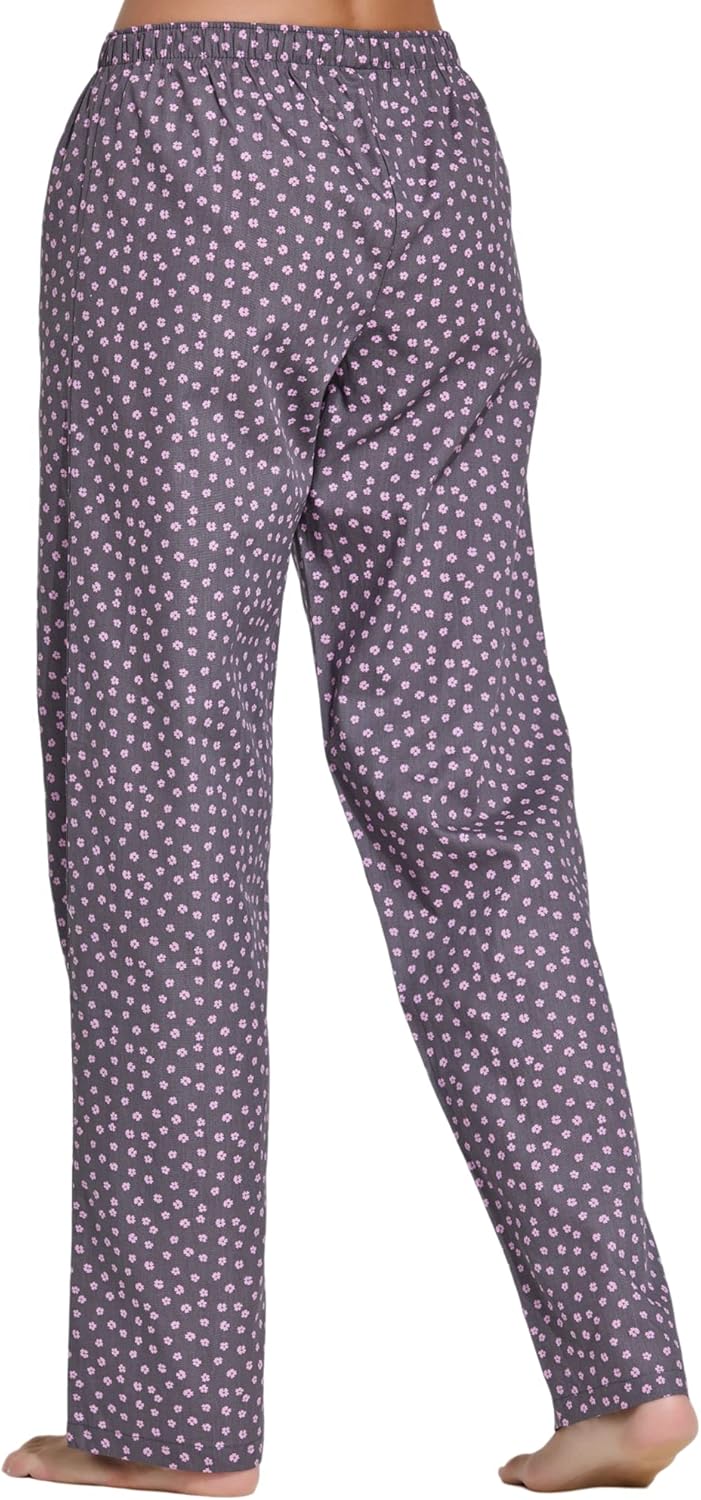CYZ Women's 100% Cotton Woven Poplin Sleep Pajama Pants - Image 4