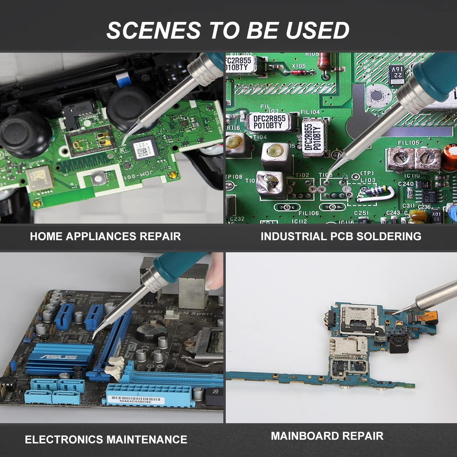 Various applications of the SUGON A8 soldering station