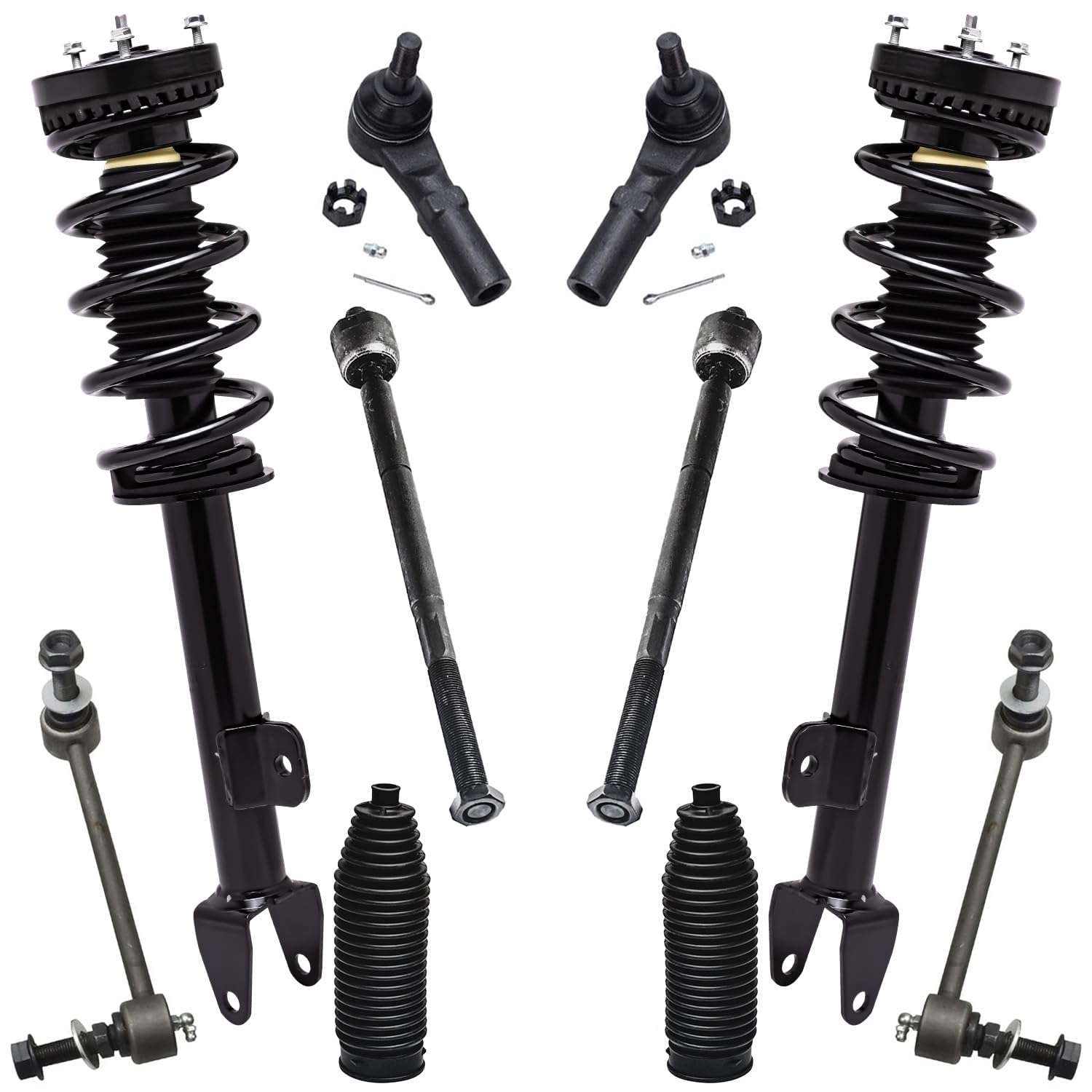 Detroit Axle - Front 10pc Struts Kit for 12-14 Dodge Challenger Charger