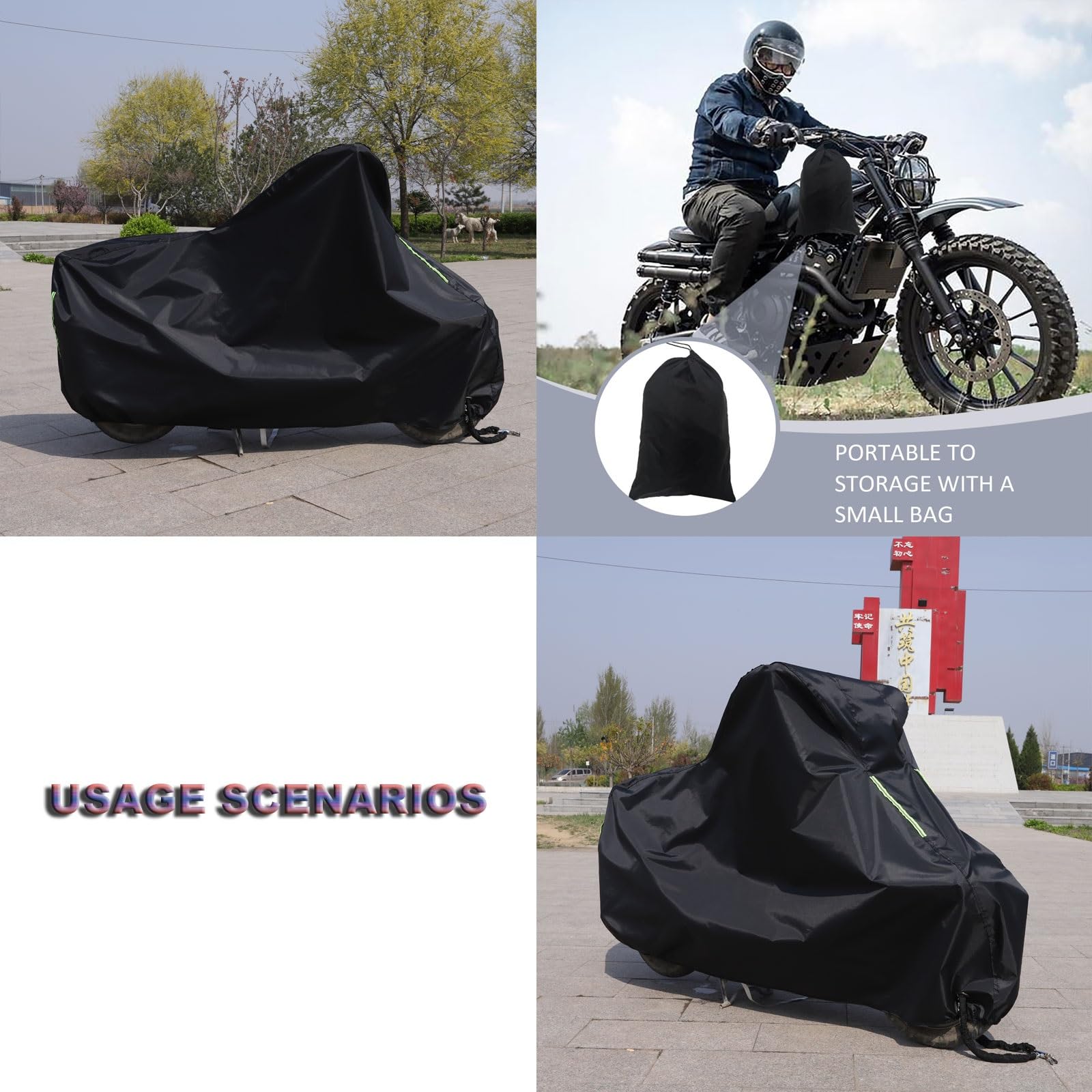 Telo Coprimoto per Zontes 368G (2024+), Telone Impermeabile Personalizzato Per Moto, Ignifugo, Antigraffio E Resistente Ai Raggi Uv, Adatto A Tutte Le Stagioni