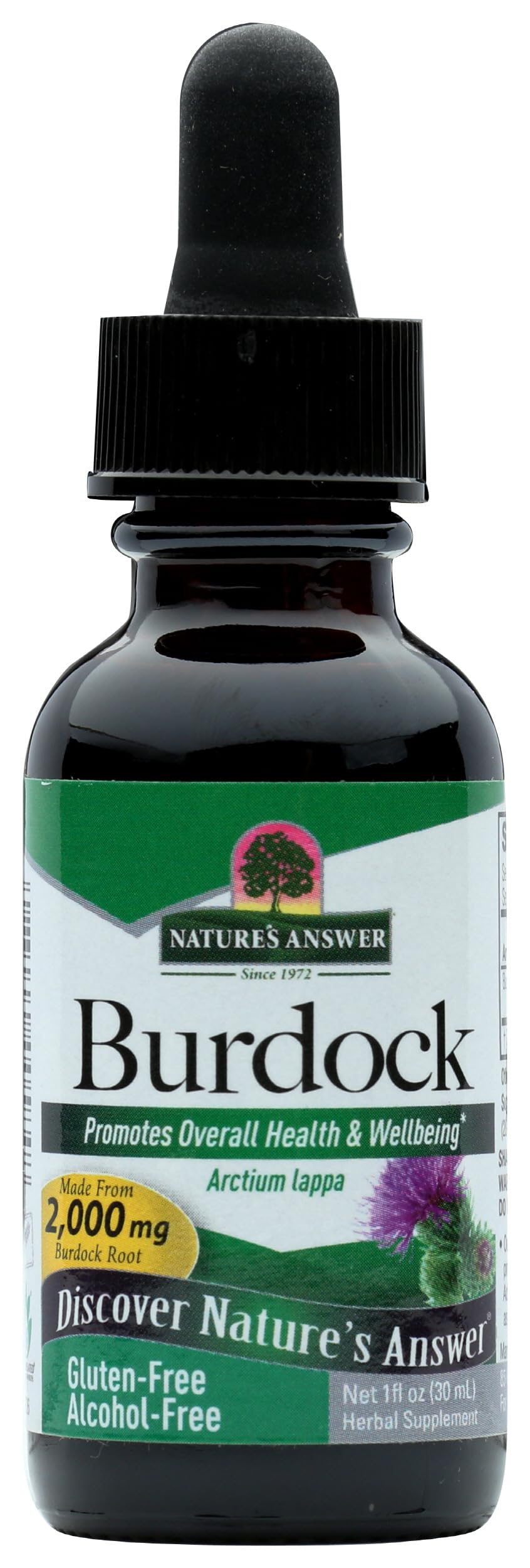 Nature's Answer - Burdock Root - 30ml - Natural Herbal Extract - Supports Healthy Skin & Detoxification - Promotes Overall Well-Being