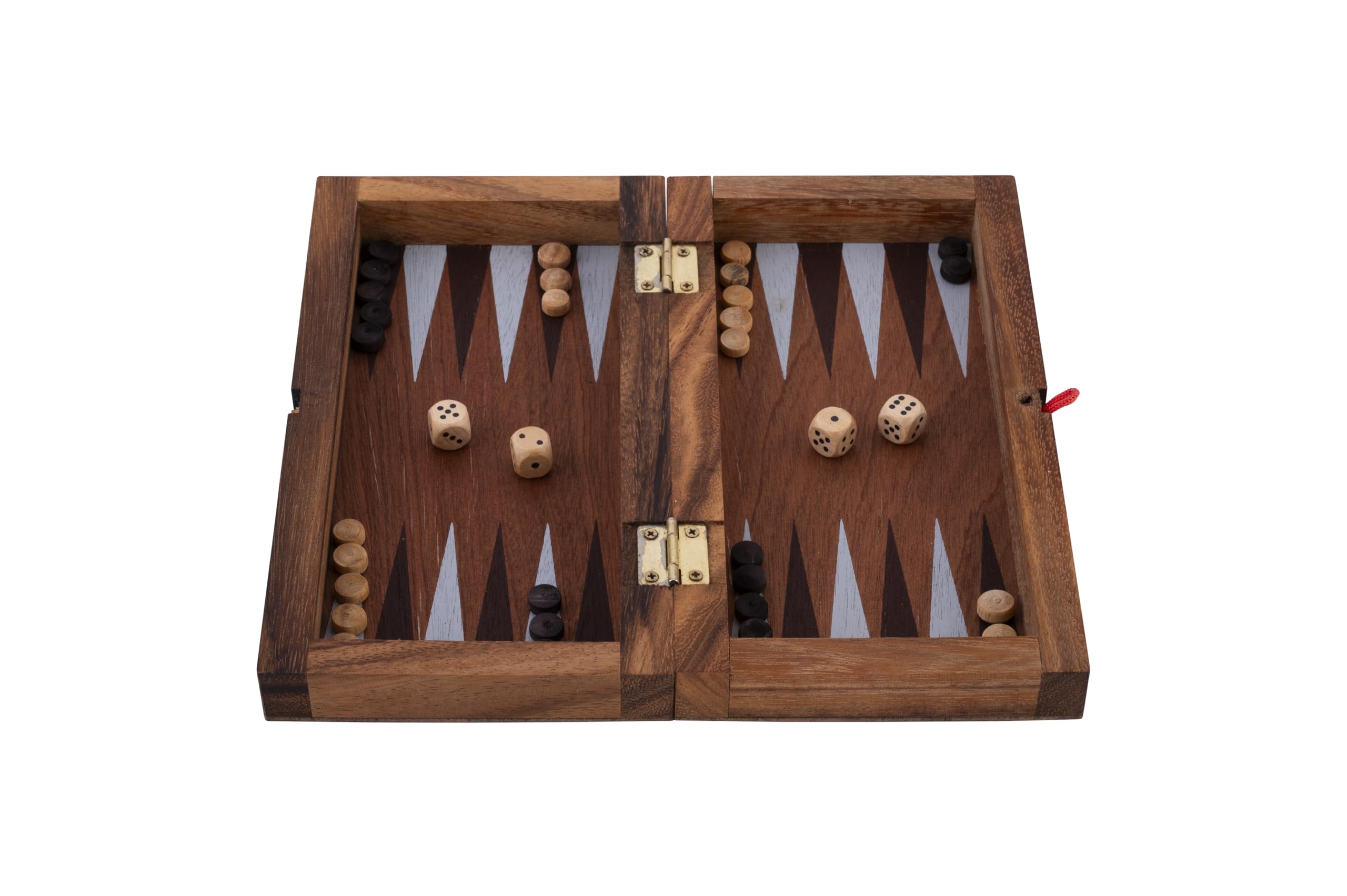 Engelhart, 350521, Chess and Backgammon Set in Sustainable Wood with Fine Decorations, 26 cm, 2-in-1 Folding Board Game - Image 3