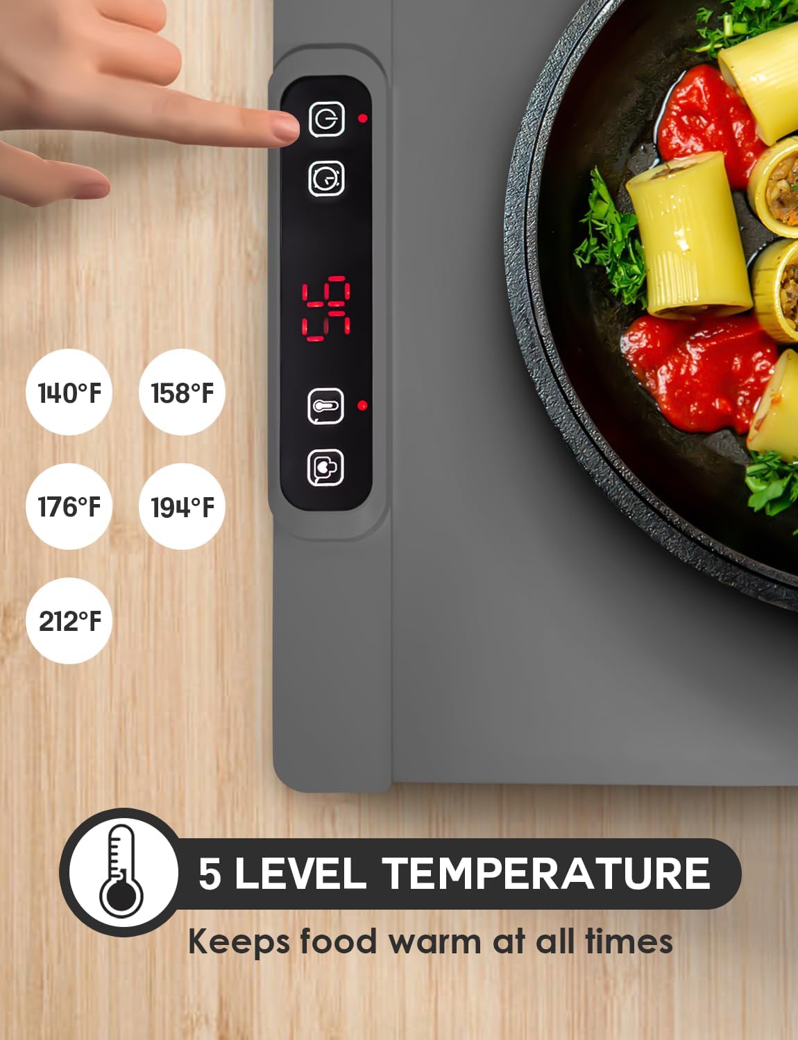 Electric Stackable & Silicone Food Heating Warming Tray for Any Events
