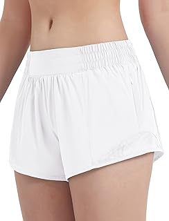 EXARUS Pantalones cortos deportivos para niñas de 6 a 12 años de 6,35 cm y 10,16 cm
