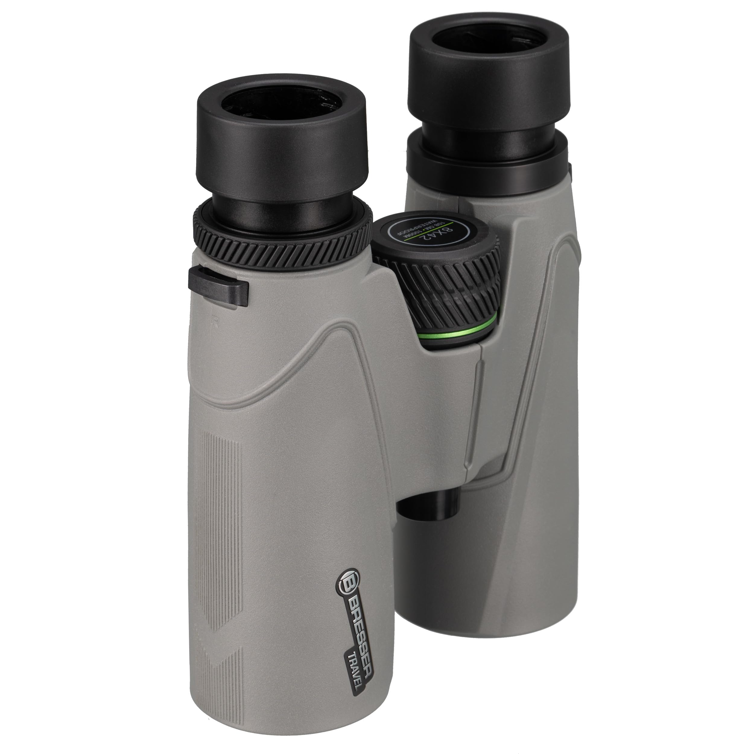 Bresser - Prismáticos de Viaje 8 x 42, Aumento 8X, Lente 42 mm, Prisma BaK-4, Impermeable IPX7, Relleno nitrogenado, corrección de dioptría