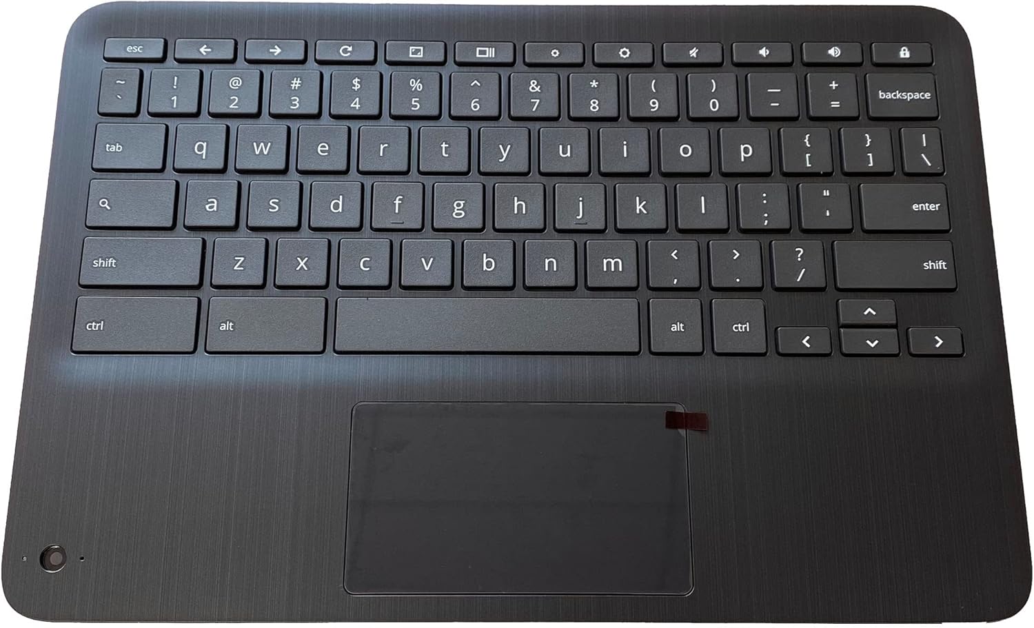 Replacement Laptop Upper Case Palmrest Keyboard Touchpad Assembly Part Non-WFC for HP Chromebook X360 11 G3 EE L92215-001 Black