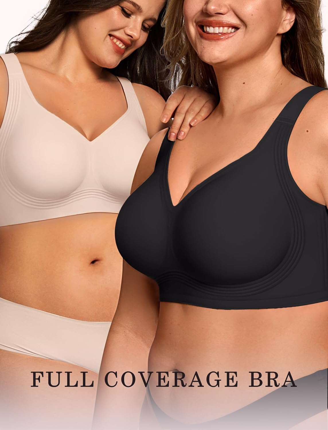 OEAK Womens Wireless Jelly Bra Plus Size Supportive Seamless Bras Full Coverage Push Up Comfortable No Underwire Tshirt Bras - Image 8