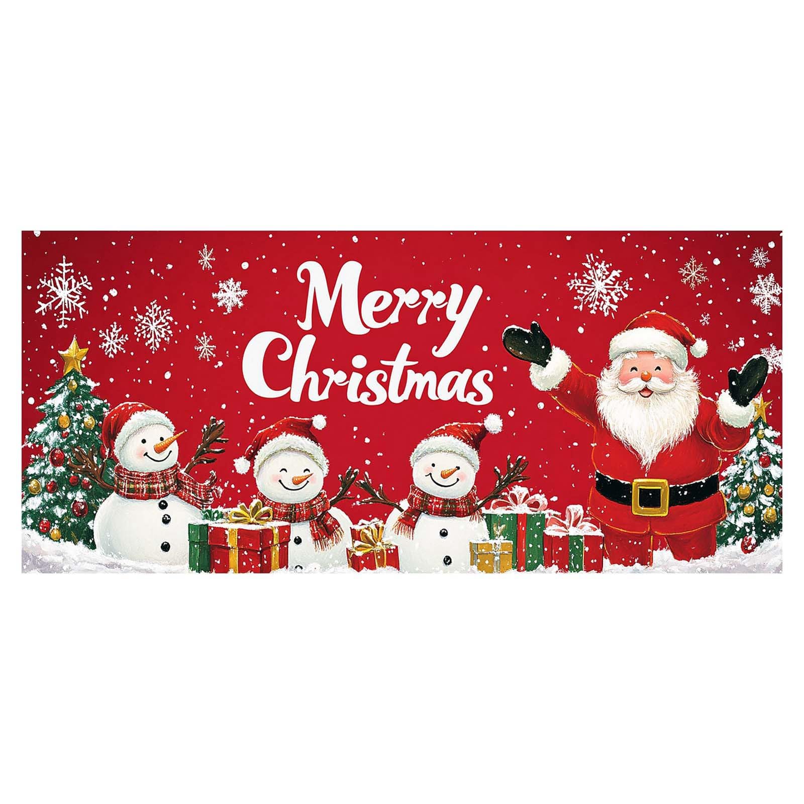 Banner de bienvenida de Navidad para puerta de garaje, gran cubierta de puerta colgante, decoración de fondo de pared de garaje de Navidad, decoración de vacaciones al aire libre