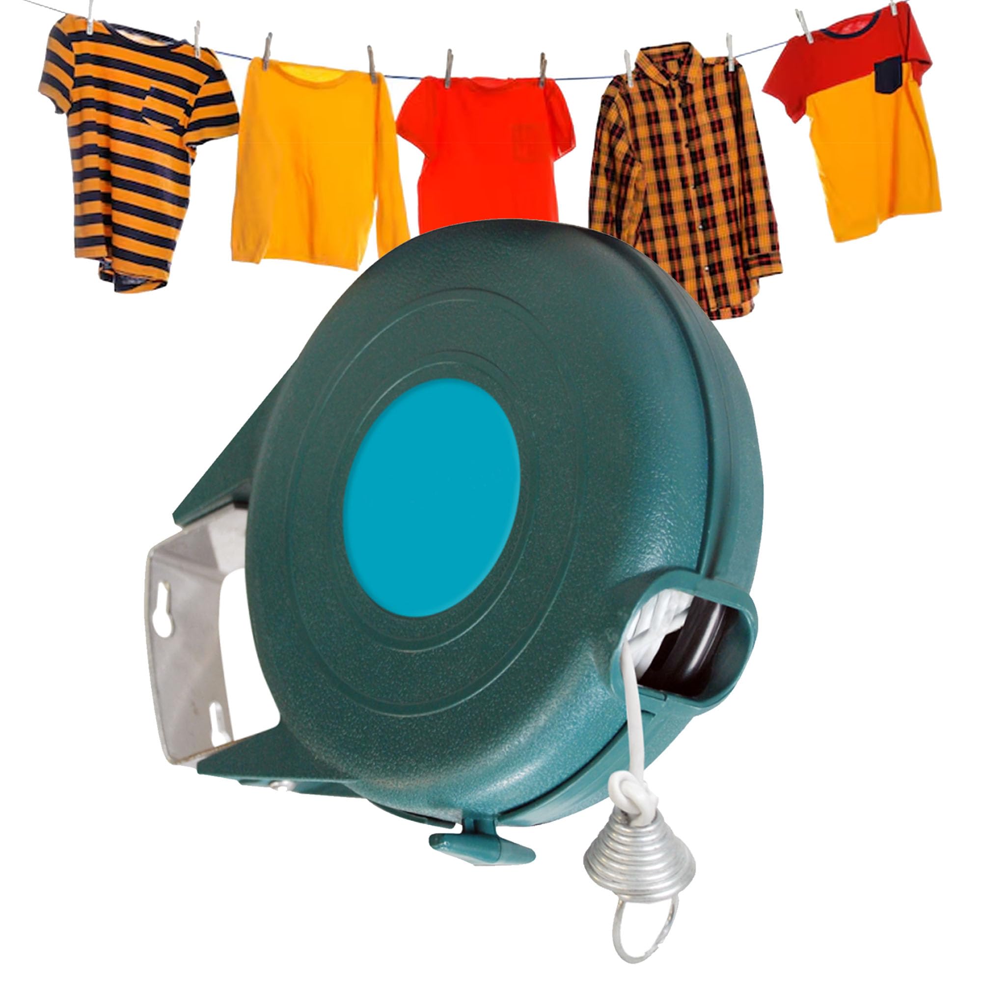 12m Retractable Reel Washing Line Outdoor Wall Mounted Extendable Clothes Line