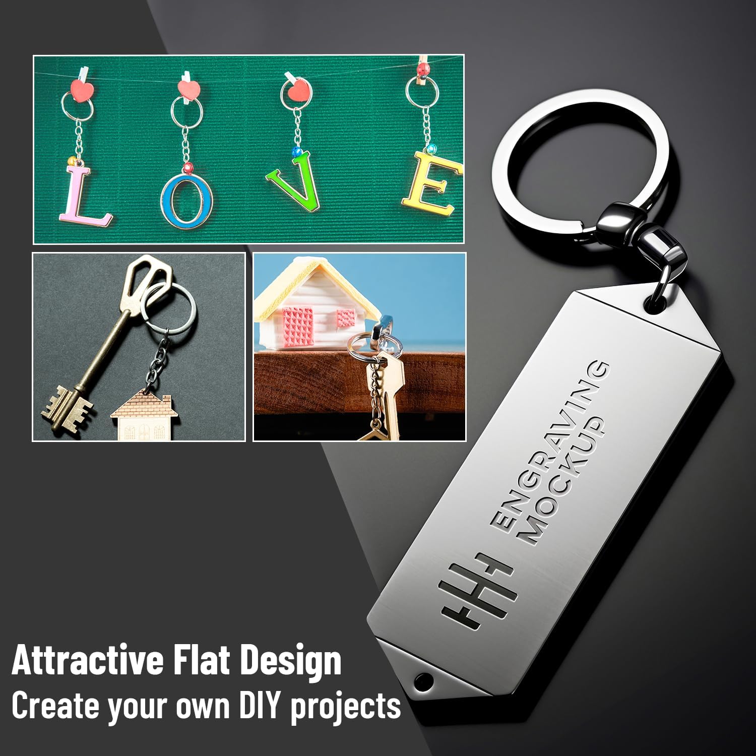 Non-Magnetic Brass Split Key Rings Assorted Sizes 8-Pack, Keychain Rings Clip Metal Silver Tone for Home Car Attachments Key Chains Keys Smaller Dog Ring Keychain Craft image 5
