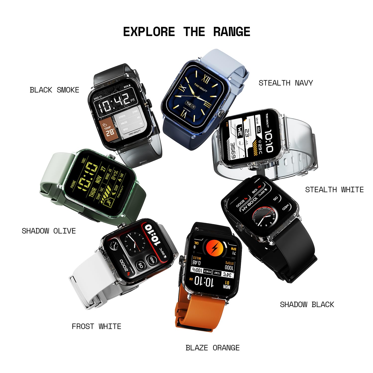 Fire-Boltt Ninja Phantom Smart Watch 1.83” Display, Transparent Clear Body Design, Bluetooth Calling, 120+ Sports Modes, Voice Assistant, AI Outfit Watch Face Smartwatch for Men & Women Stealth White — Amazon image 13