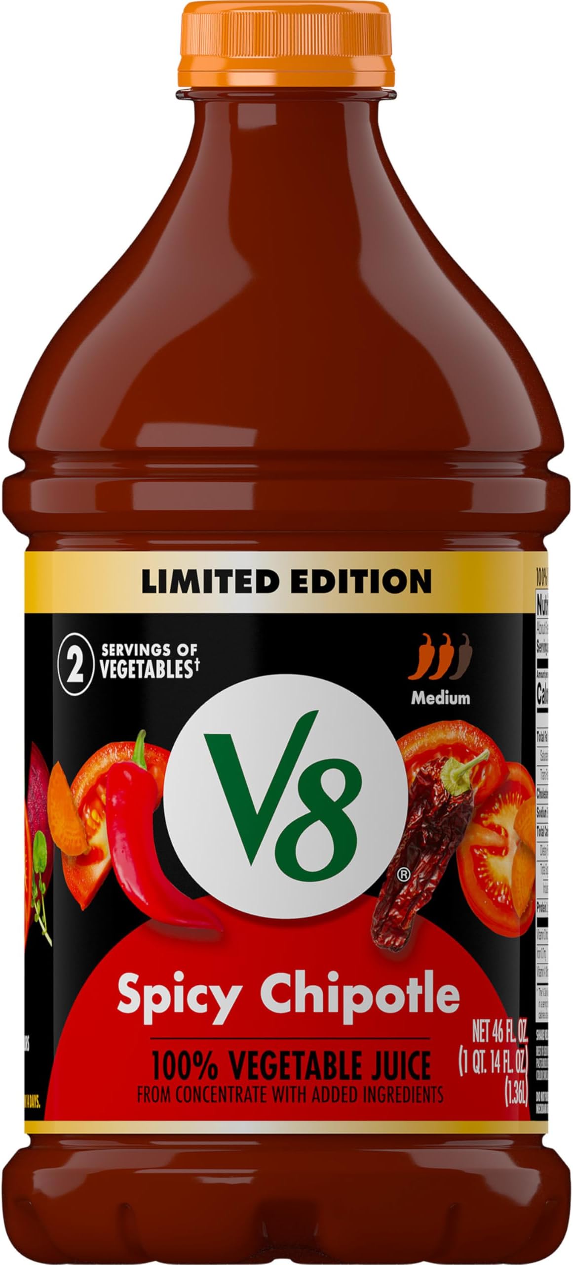Spicy Chipotle 100% Vegetable Juice, 46 fl oz Bottle