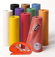 Vista 63 de Rollo de papel kraft amarillo de 36" x 1200" (100 pies) con cortador - Papel de regalo hecho en EE. UU. para embalaje, mudanza, envío