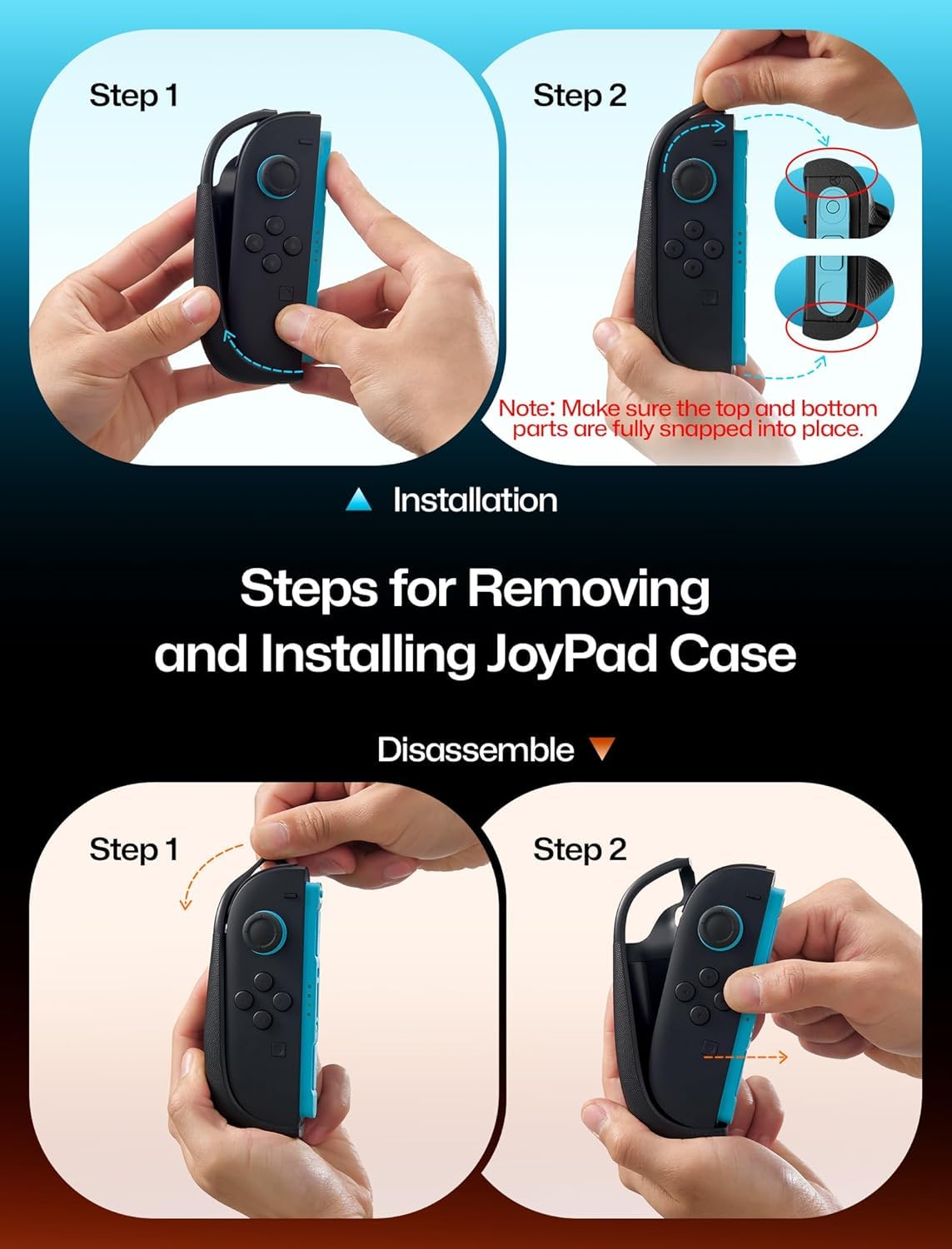 JSAUX Etui Ochronne Kompatybilne z Nintendo Switch 2, Split Every Day Case, Magnetycznie Odpinana Przednia Pokrywa, Dokowalne, z Uchwytem Antypoślizgowym – PC0123C