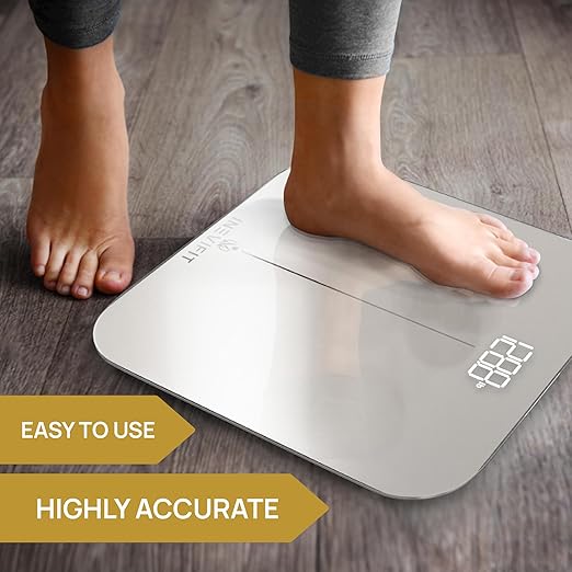 Balanza de Baño Digital INEVIFIT, Precisión Alta, 400 lb, Incluye Pilas miniatura 4