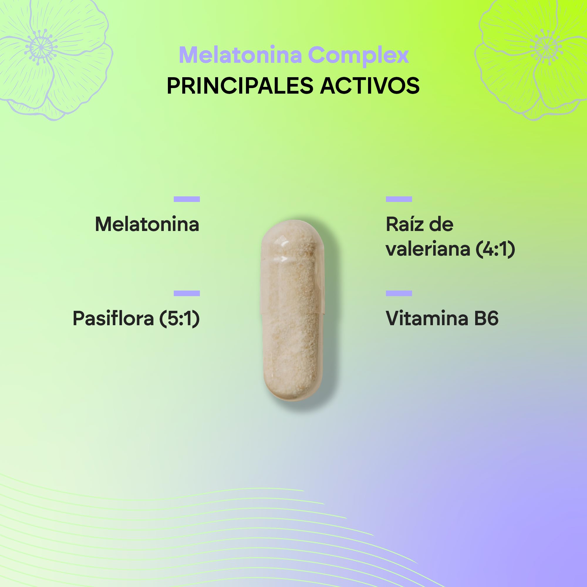 Melatonina 1,8mg Complex - Conciliar Sueño y Jet Lag - Valeriana + Pasiflora + Vit B6-60 Cápsulas Veganas Melatonin Complex Nutralie