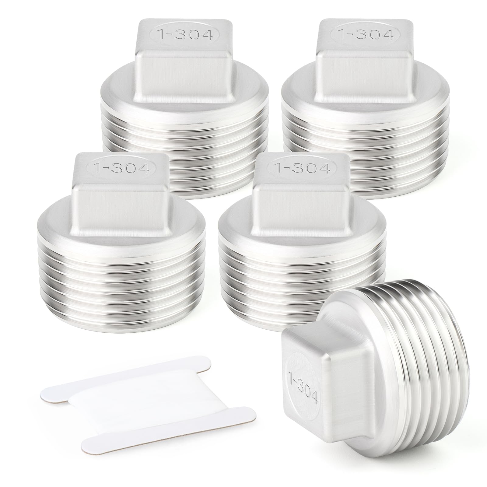 Raccord mâle 1"BSP TAISHER en inox 304 pour tuyau d'arrosage et plomberie - 5 pièces