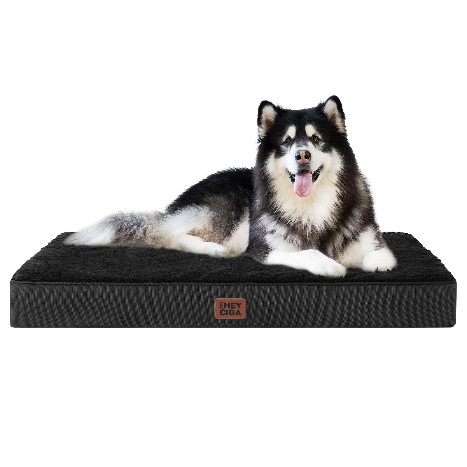 EHEYCIGA Orthopädisches Hundebett, Hundekissen Waschbar Flauschig, Hundematte Hundematratze mit Abnehmbarem Deckel für Kiste
