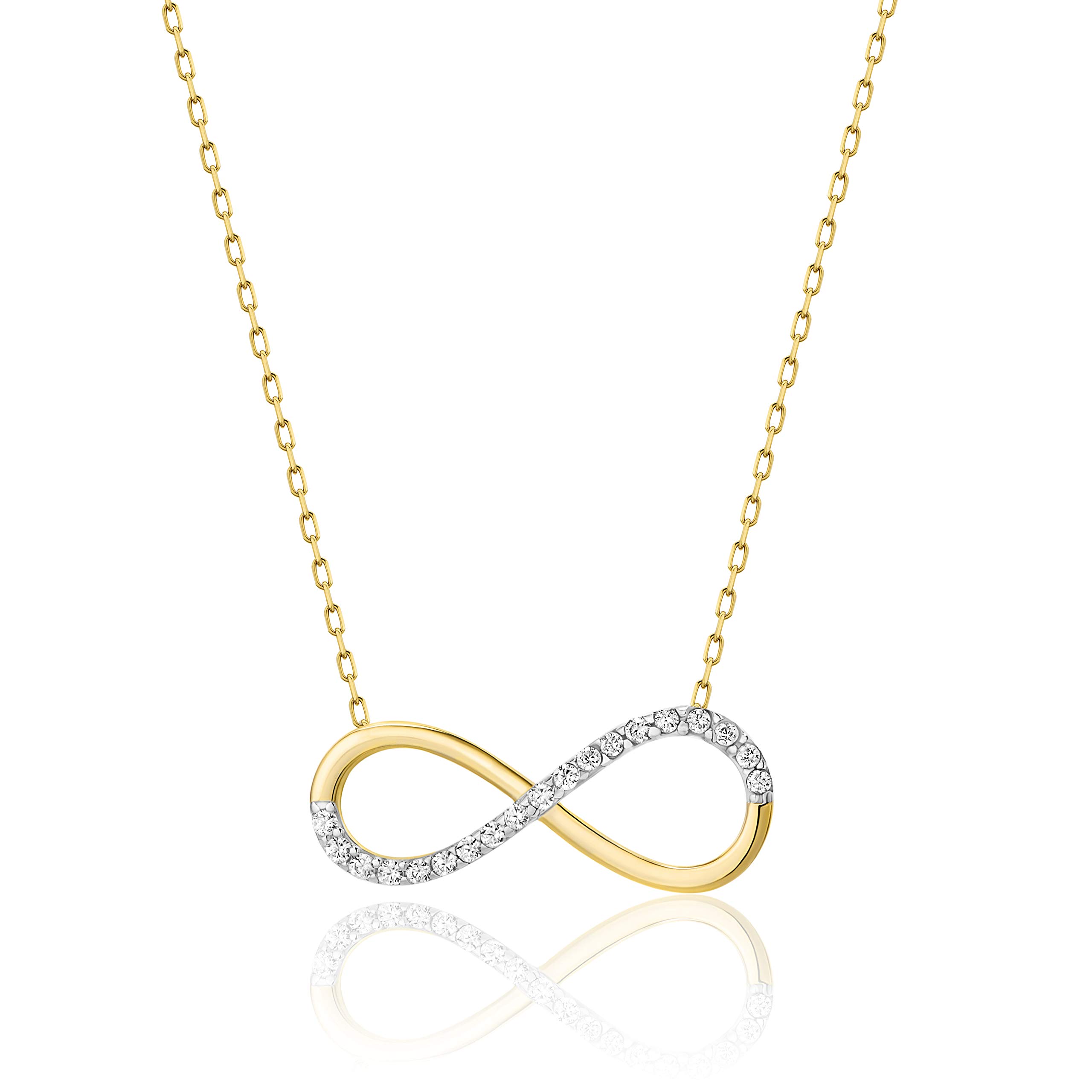 Collane e pendagli di lusso in oro bianco di pietra principale zircone | Acquisti Online su