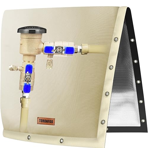 TOHONFOO 2-Way Opening Backflow Preventer Pipe Insulation Cover (5°F) -