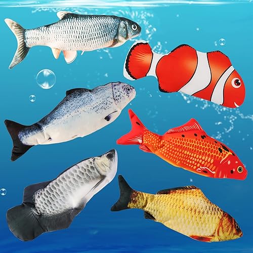 Miniatura 7 de Flopping Fish - Juguete eléctrico para perros en movimiento, juguetes interactivos para mascotas, juguetes para mascotas para ejercicio de perros,