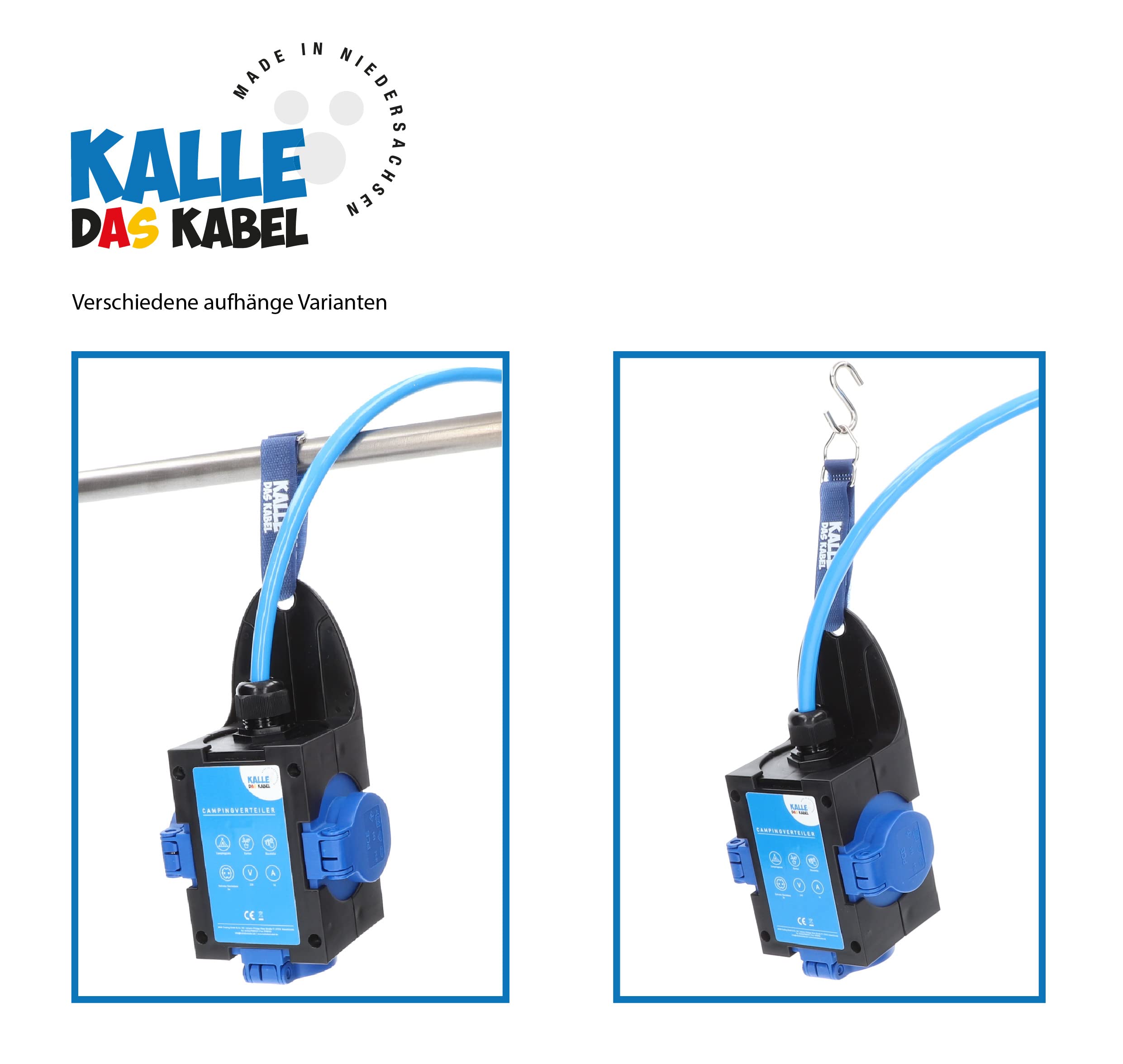 CEE Adapterleitung Kalle Blue Extreme Signal Zelt Edition SCHUKO 3G 2,5mm² 10 Meter